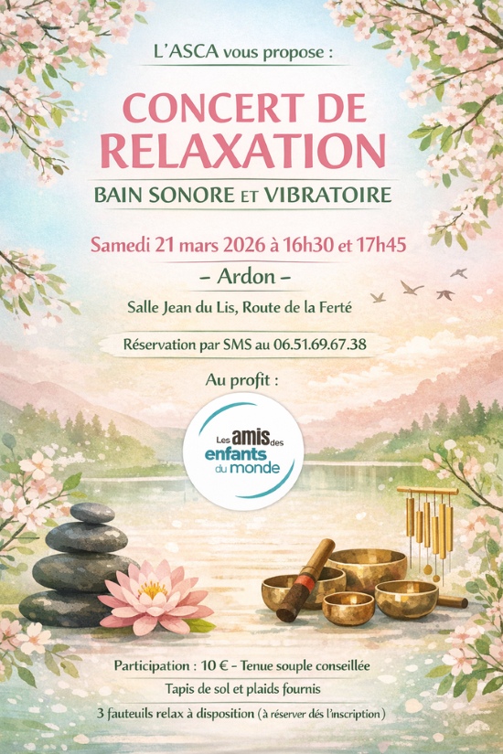 Concert de relaxation Ardon 21 03 26