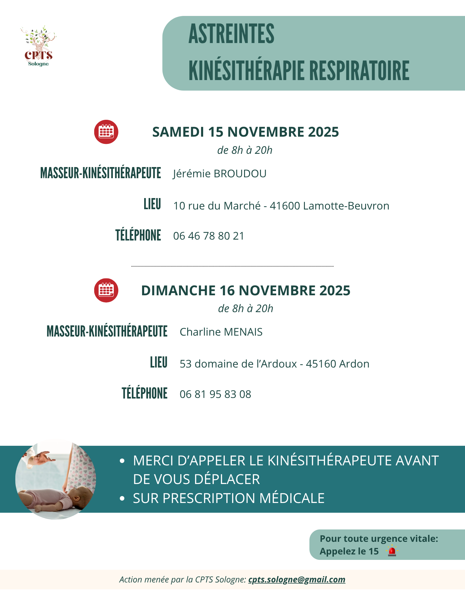 Astreinte kin respi 25 11 15