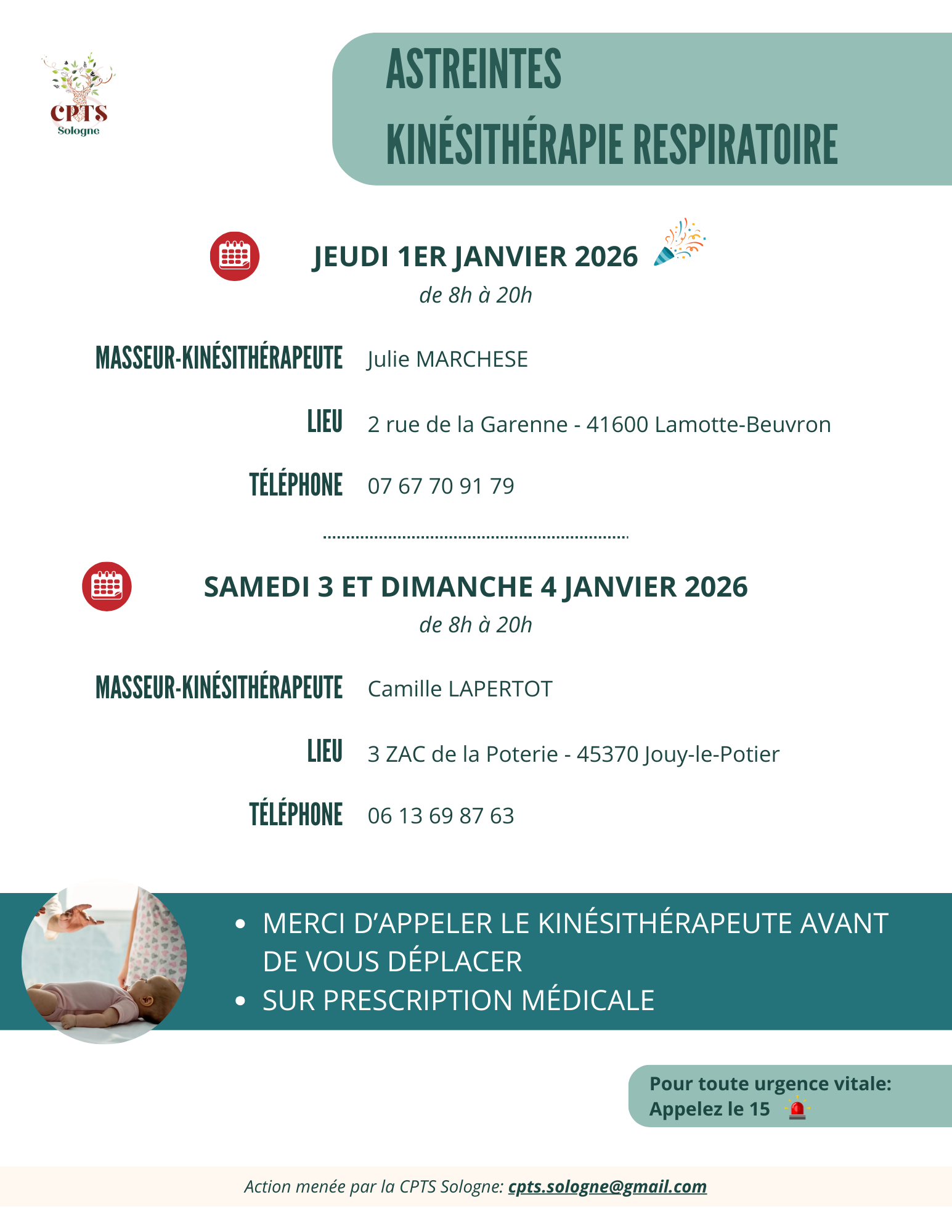 Astreinte kine respi 01 01 26