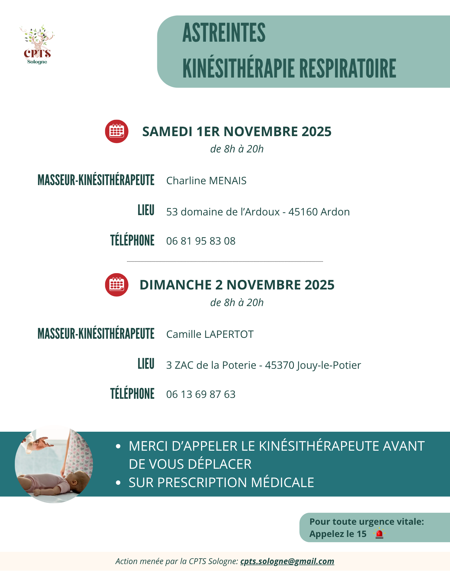 Astreinte kine respi 01 11 25