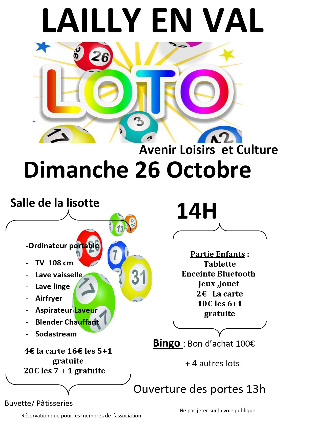 LOTO Avenir Loisirs et Culture Lailly 26 10 25