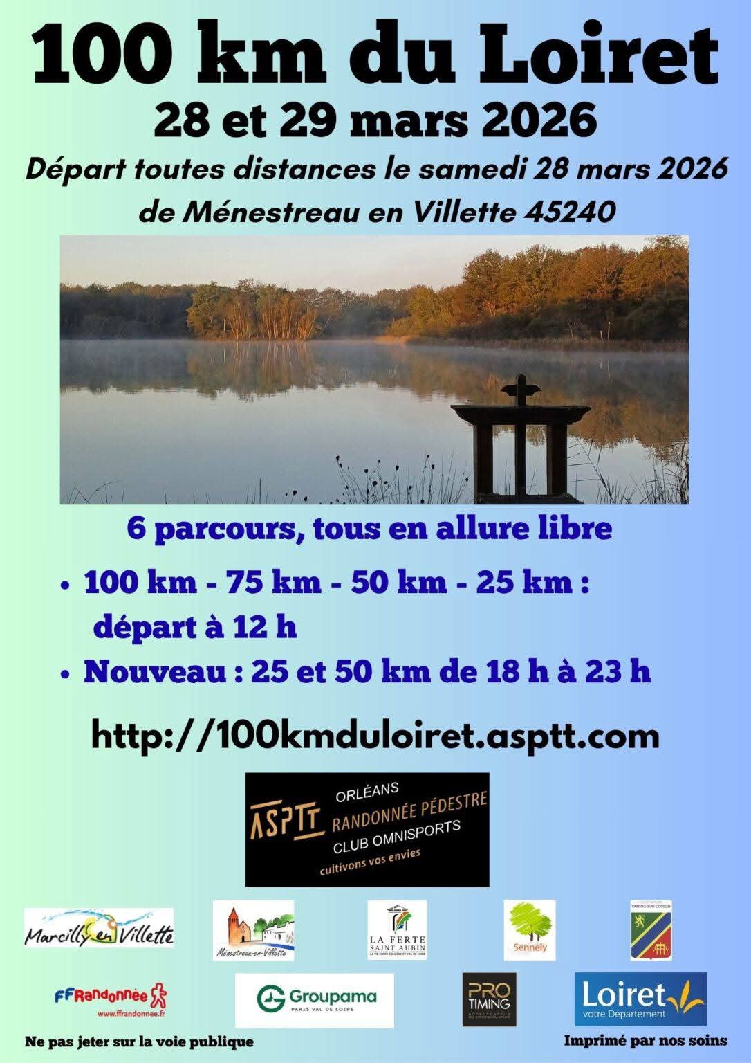 Marche 100 k Loiret 28 03 26