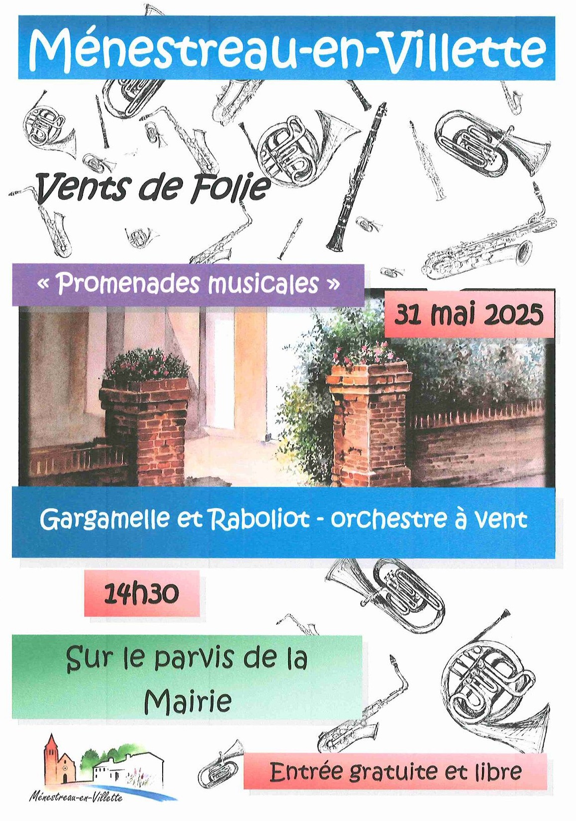 Concert VENTS DE FOLIE Menestreau 31 05 25
