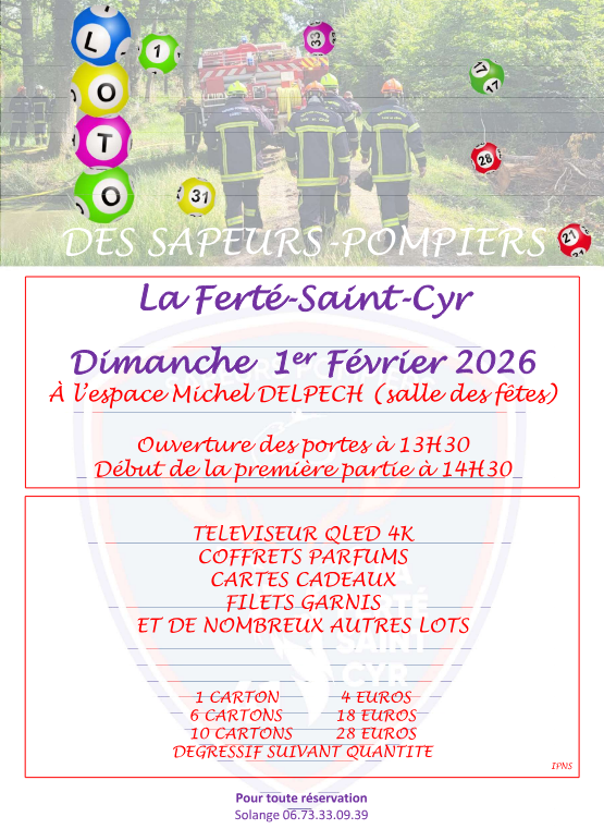 Loto Pompiers LFSC 01 02 26