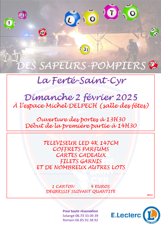 Loto Pompiers LFSC 02 02 25