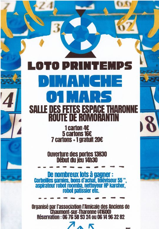Loto Printemps Chaumont 01 03 26