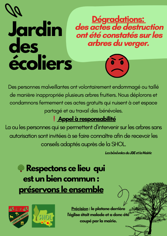 Degradation verger JDE 11 2025