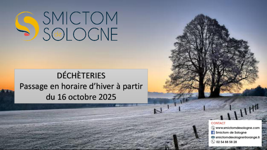 Dechetteries hiver 2025