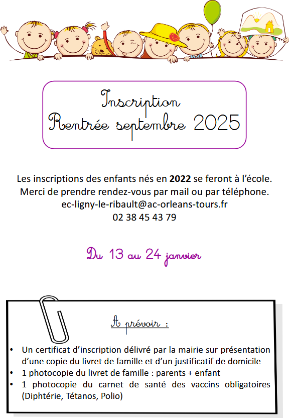 Inscriptions 2025 2026