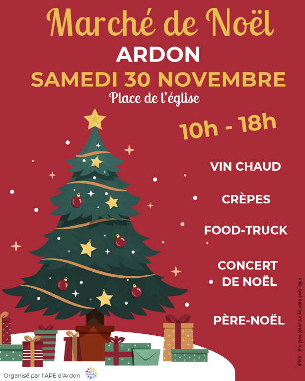 Affichage marche de noel Ardon 30 11 24