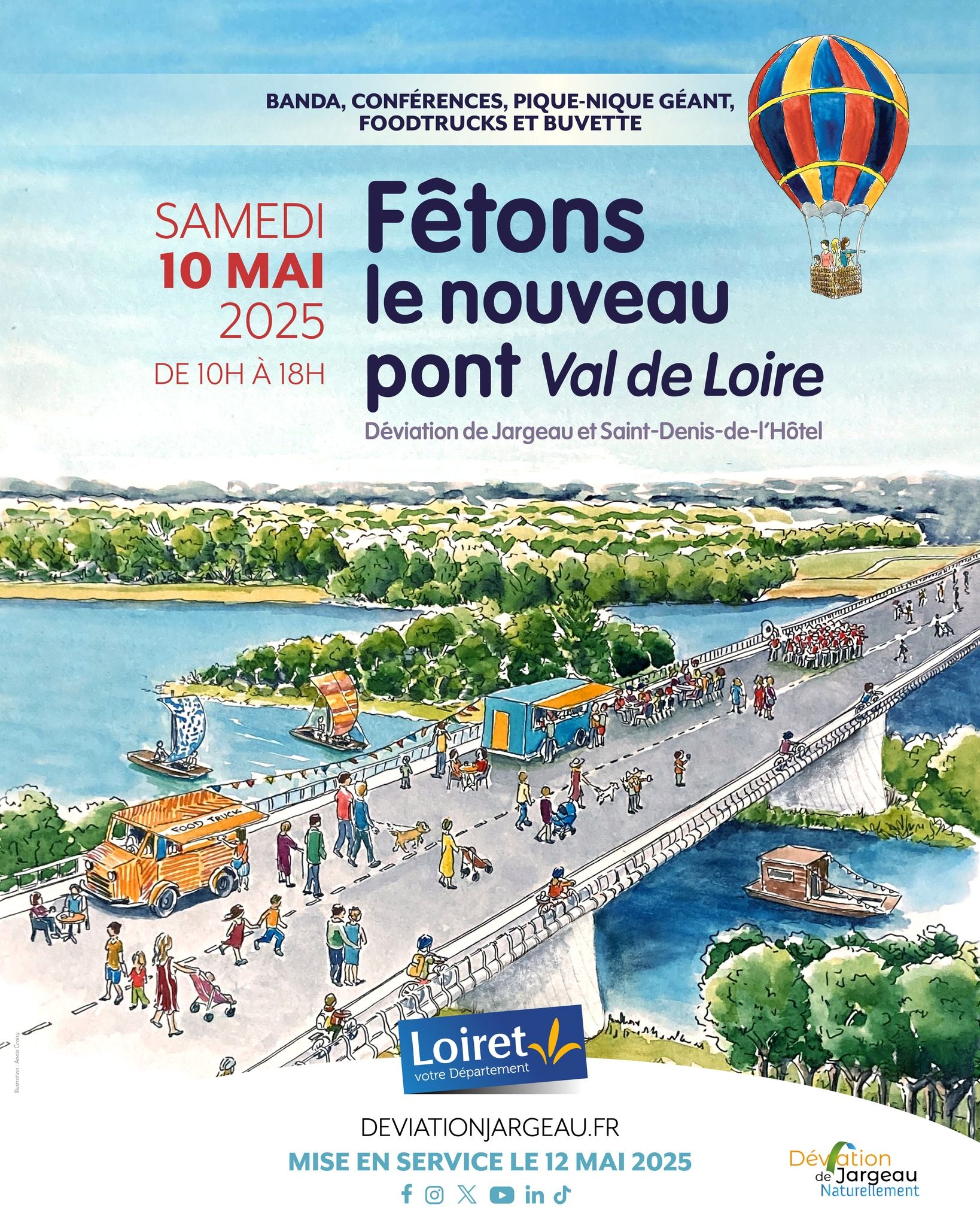Inauguration pont de Loire 10 05 25