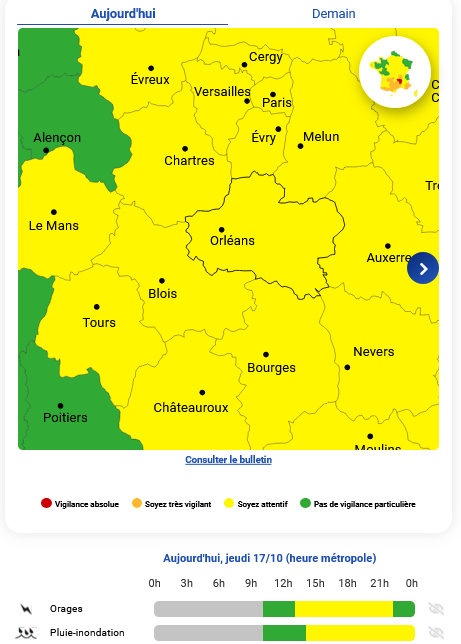 Alerte meteo 2024 10 17