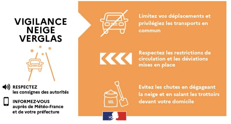 Alerte orange neige verglas