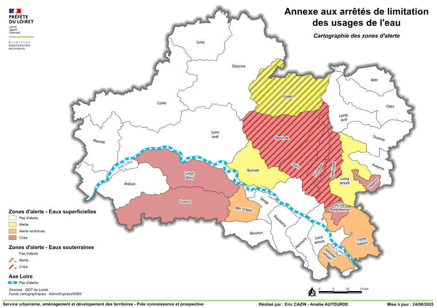 Carte Loiret 26 juin 25