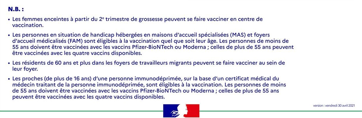 NB vaccination au 01 05 2021