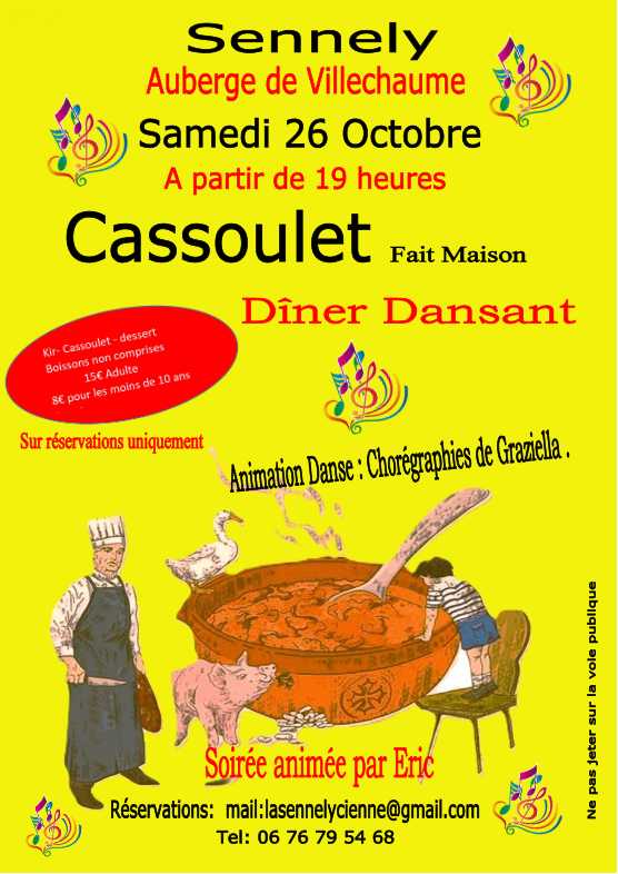 Soiree cassoulet Sennely 26 10 24