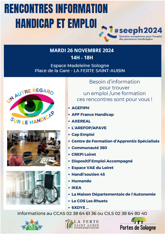 Rencontres emploi handicap 26 11 24