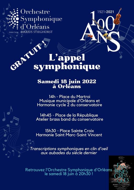 Orchestre sympo orleans 100ans