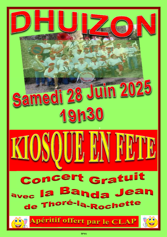 Kiosque en fete Dhuizon 28 06 25