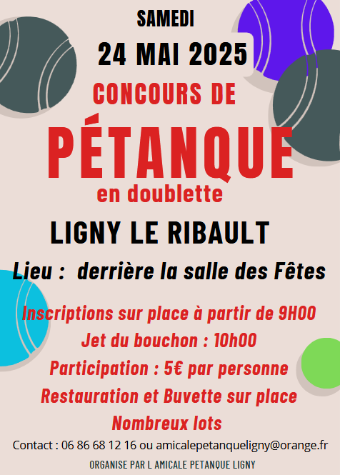 Concours petanque Ligny 24 05 25