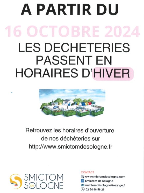 Affiche horaire dHiver