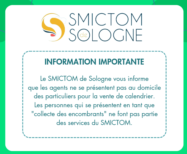 Calendrier SMICTOM 2024