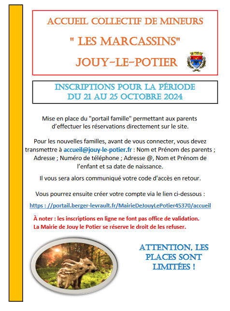 AFFICHE CENTRE LOISIRS JOUY 09 2024