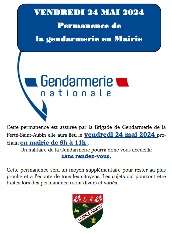 Permanence gendarmerie 24 05 24