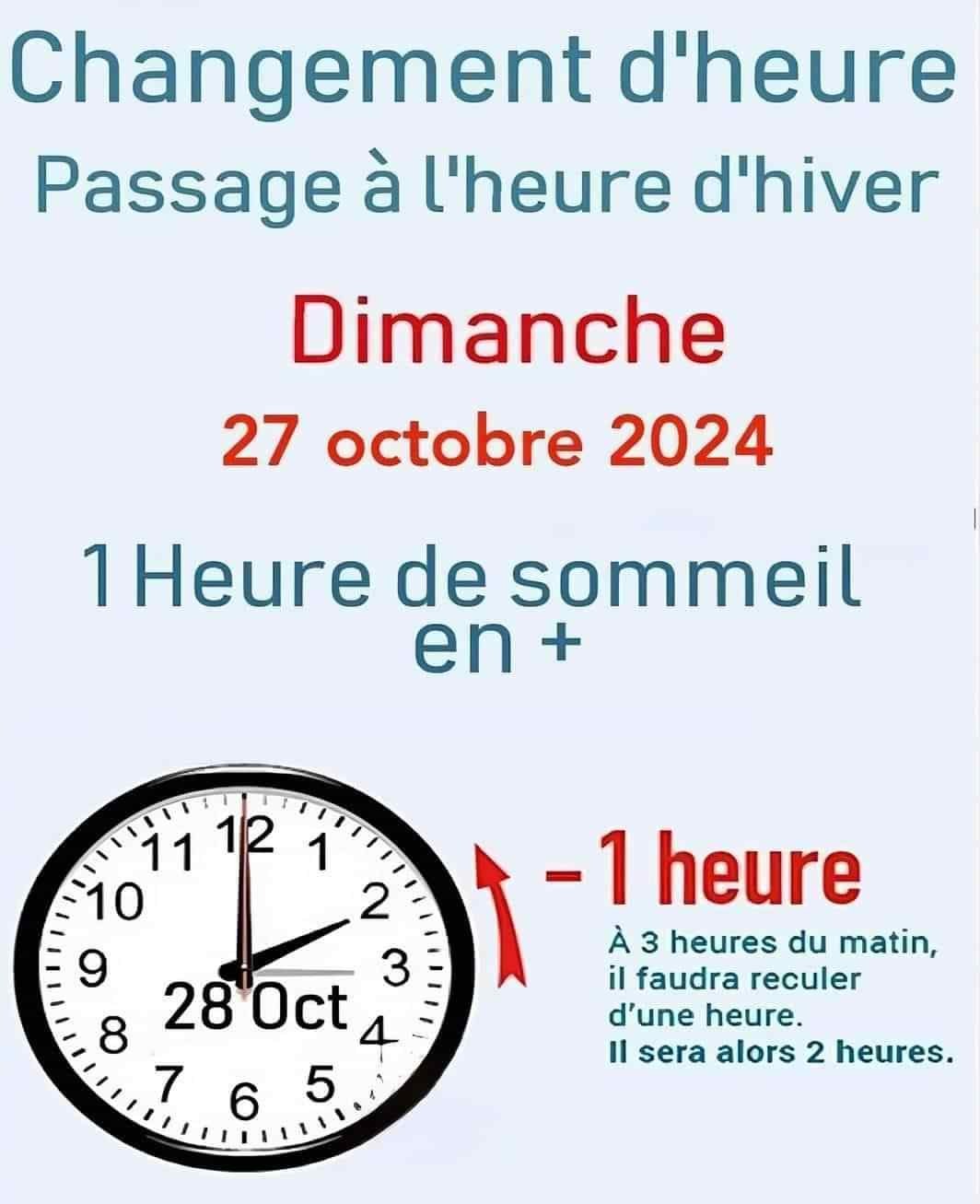 Changement heures 10 2024